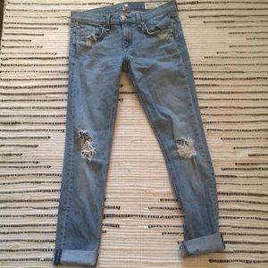 Blue ripped Rag and Bone jeans